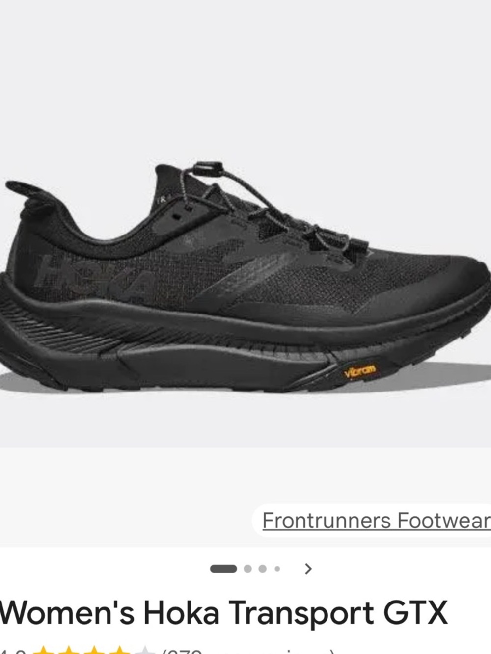 Hoka Women's Transport GTX Trail Shoe - Black